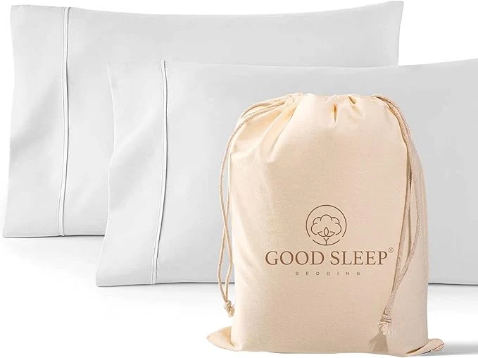 Stylish 1000 TC White King Pillowcases Set of 2 Egyptian Cotton Pillow Cases with Long Staple Cotton amp Sateen Weave Silky Soft Hotel – Like Bed Pillow Covers for Comfy Sleeping Snug Fit World-Class