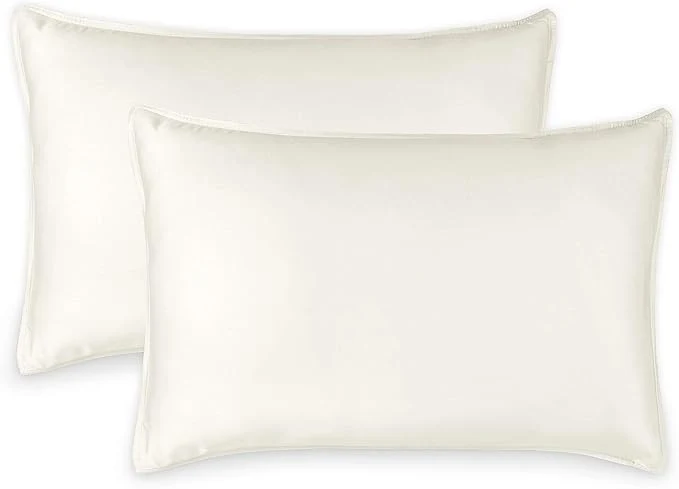 Carefully Designed Queen Pillowcases by Pure Bamboo Organic Viscose Derived from Bamboo Luxuriously Soft amp Cooling Double Stitching Envelope Closure 2 Queen Pillowcases Ivory Premium Material