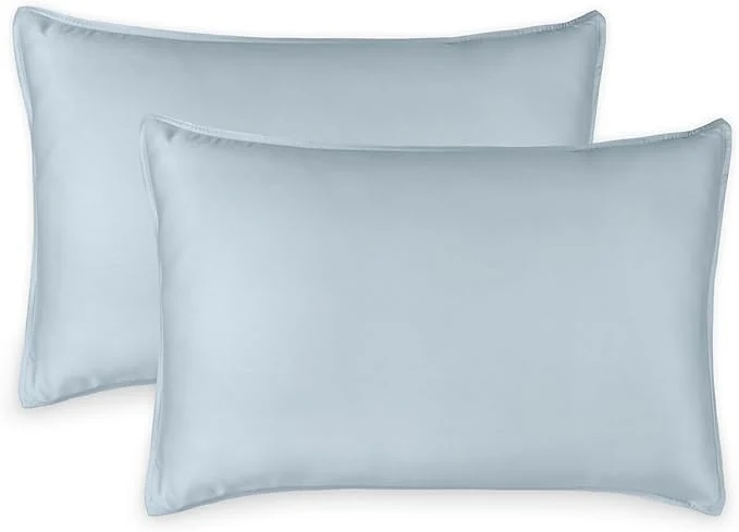 Lightweight Queen Pillowcases by Pure Bamboo Organic Viscose Derived from Bamboo Luxuriously Soft amp Cooling Double Stitching Envelope Closure 2 Queen Pillowcases Glacier Outstanding