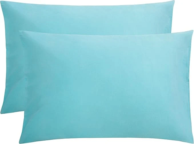 Proven FLXXIE Pillow Cases Queen Soft Microfiber Pillow Covers with Envelope Closure Wrinkle Resistant Pillowcases 2 Piece Set 20×30 Aqua Sustainable