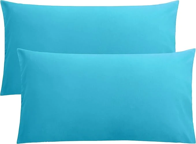 Smooth FLXXIE King Pillow Cases Set of 2 Soft Microfiber Pillow Covers with Envelope Closure Wrinkle Fade and Stain Resistant Pillowcases 20×36 Blue Refined
