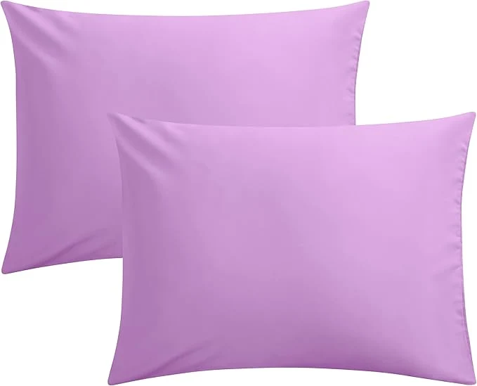 Dependable FLXXIE Pillow Cases Standard Size Soft Microfiber Pillow Covers with Envelope Closure Wrinkle Stain Resistant Pillowcases 2 Piece Set 20×26 Lavender Premium Material
