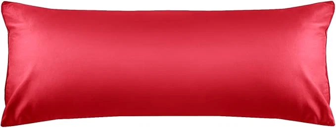 Fast Warmstar Cotton Body Pillow Cover 1 Pack 600 Thread Count Body Pillow case 20 quot x54 quot Long Body Pillow Case Cover Soft Breathable with Envelope Closure Red Powerful