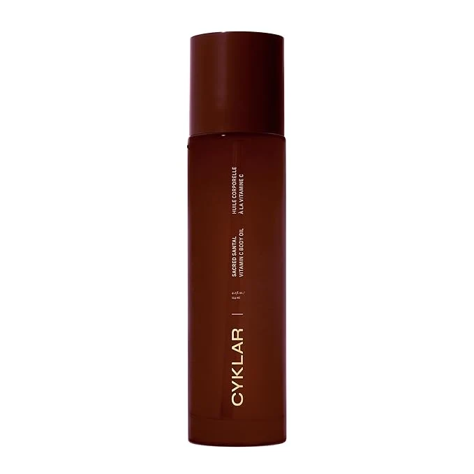 Prestigious CYKLAR Vitamin C Body Oil for Women and Men. Moisturizing Sacred Santal Scented Original Design