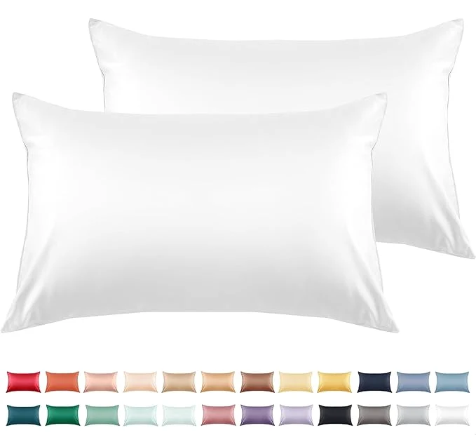 Lightweight Warmstar Cotton Pillow Cases Standard Size Set of 2 600 Thread Count Pillowcases 20×26 Inches Soft Long Staple Cotton Pillowcases Breathable with Envelope Closure White Reusable