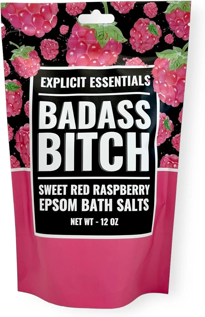Stylish Explicit Essentials Bath Salts for Women 12oz Raspberry Epsom Salts First-Class