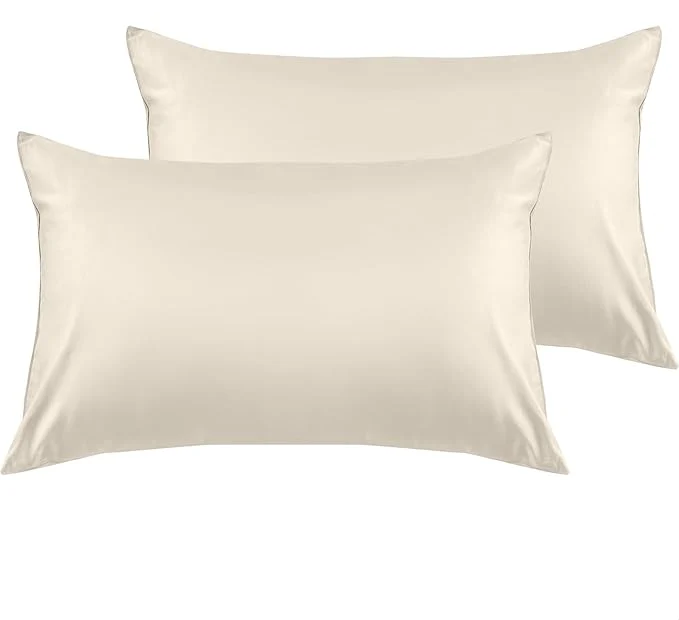 High-Quality Warmstar Cotton Pillow Cases Standard Size Set of 2 600 Thread Count Pillowcases 20×26 Inches Soft Long Staple Cotton Pillowcases Breathable with Envelope Closure Ivory White