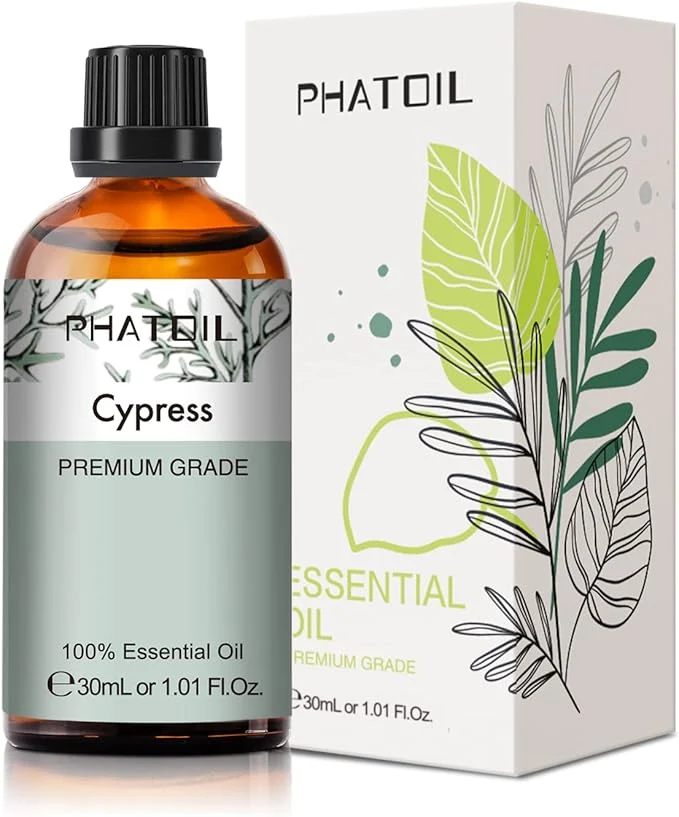 Soft Cypress Essential Oil 1.01Fl.Oz PHATOIL Pure Essential Oil Singles Prestigious
