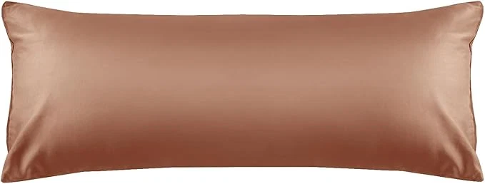 Next-Generation Warmstar Cotton Body Pillow Cover 1 Pack 600 Thread Count Body Pillow case 20 quot x54 quot Long Body Pillow Case Cover Soft Breathable with Envelope Closure Coffee Brown Practical