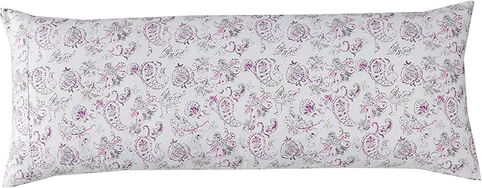 Carefully Designed Elegant Comfort Ultra Soft 1-Piece Set Floral Print Pillowcases – 1500 Premium Hotel Quality Microfiber Soft and Smooth Hidden Zipper Closure 1-Piece Pillow Covers – Body Pillowcase Paisley Purple Exceptional