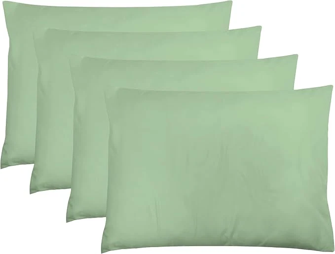 Unique ZPECC Pillow Cases Standard Size Set of 4 20×26 Envelope Closure Pillowcases Soft Plain Brushed Microfiber Covers Hypoallergenic Breathable Sage Green Original