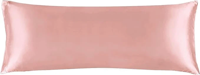 Consistent BEDELITE Satin Body Pillow Cover Super Soft and Cooling Body Pillow Pillowcase for Hair and Skin Breathable Silky Full Long Pillowcase Cover 20 quot x54 quot Rose Pink Smooth