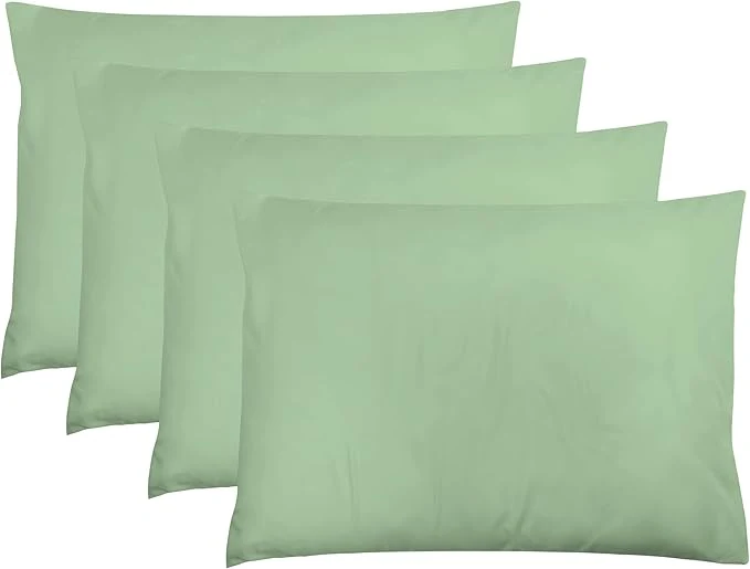 Flexible ZPECC Pillow Cases King Size Set of 4 20×36 Envelope Closure Pillowcases Soft Plain Brushed Microfiber Covers Hypoallergenic Breathable Sage Green Reusable