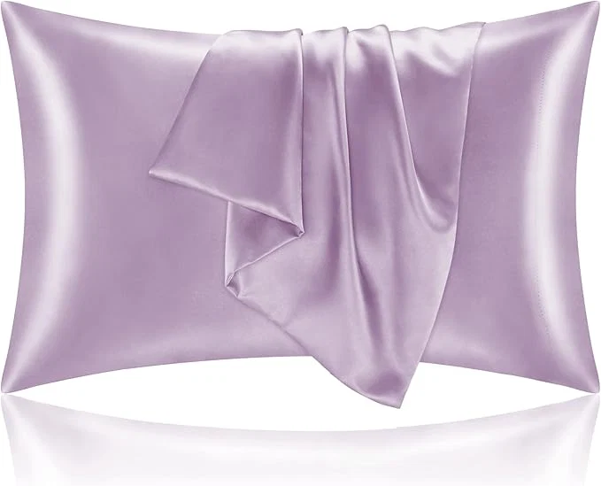 Top-Quality BEDELITE Satin Pillowcase for Hair and Skin Super Soft and Cooling Similar to Silk Pillow Cases 2 Pack with Envelope Closure Gift for Women Men 20 quot x40 quot King Size Lavender Organic