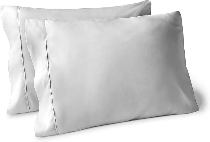 Prestigious Bare Home Microfiber Pillow Cases – King Size Set of 2 – Cooling Pillowcases – Double Brushed – Light Grey Pillowcases 2 Pack – Easy Care King Pillowcase Set of 2 Cloud Grey Genuine