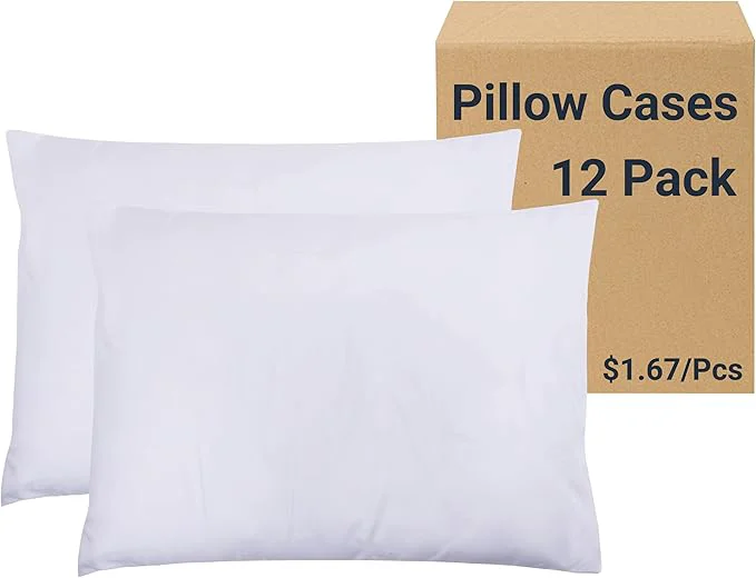 Green ZPECC Pillow Cases Standard Size Set of 12 20×26 Envelope Closure Pillowcases Soft Plain Brushed Microfiber Covers Hypoallergenic Breathable White Official