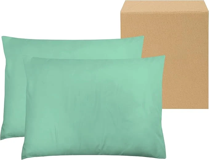 Premium ZPECC Pillow Cases Bulk 24 Pack – Standard Pillowcases with Envelope Closure Soft Brushed Microfiber Pillow Cover for Hotel Airb amp bs Hospital Bedding Essential Light Teal Environmentally Friendly