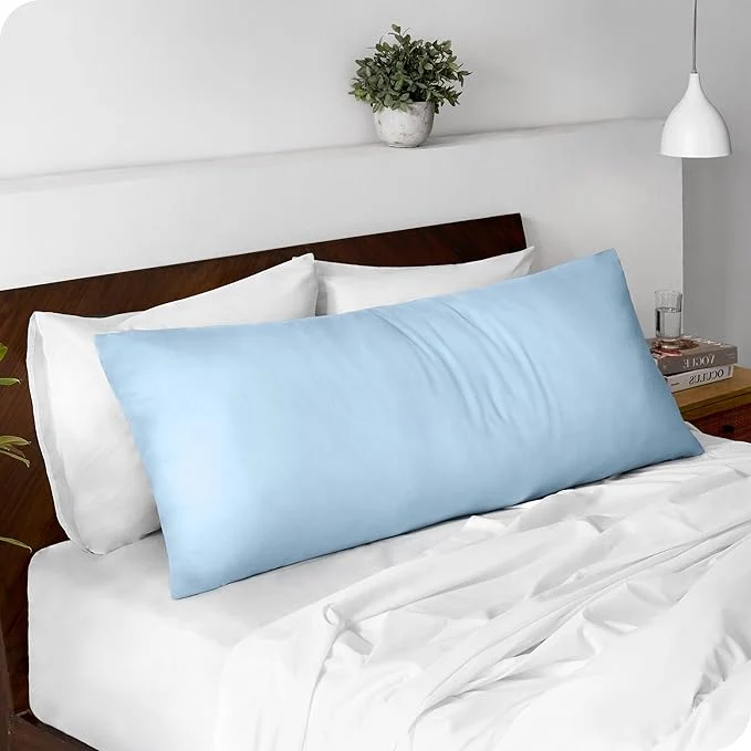 Superior Bare Home Microfiber Body Pillow Cover – Ultra Soft – Cooling Pillowcase – Double Brushed – Pillowcase with Zipper Closure – Easy Care 20 39 39 x54 39 39 Body Pillow Cover Light Blue Exclusive