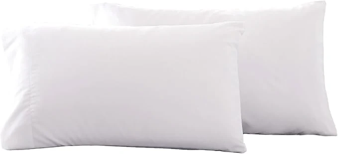 Advanced Microfiber Bed Pillowcases 2 Pack King Size Super Soft Bed Pillow Covers Envelope Closure Wrinkle Fade and Stain Resistant 20×36 White Breathable
