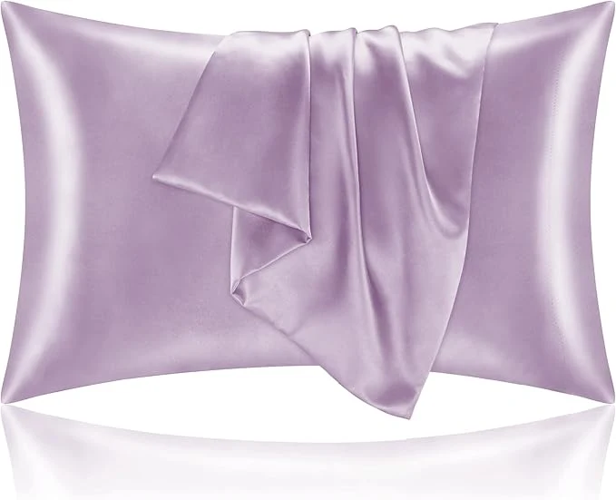 Easy-to-Use BEDELITE Satin Pillowcase for Hair and Skin Super Soft and Cooling Similar to Silk Pillow Cases 2 Pack with Envelope Closure Gift for Women Men 20 quot x36 quot King Size Lavender Original