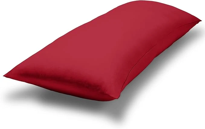 Safe Bare Home Microfiber Body Pillow Cover – Ultra Soft – Cooling Pillowcase – Double Brushed – Pillowcase with Zipper Closure – Easy Care 21 39 39 x54 39 39 Body Pillow Cover Red Reusable