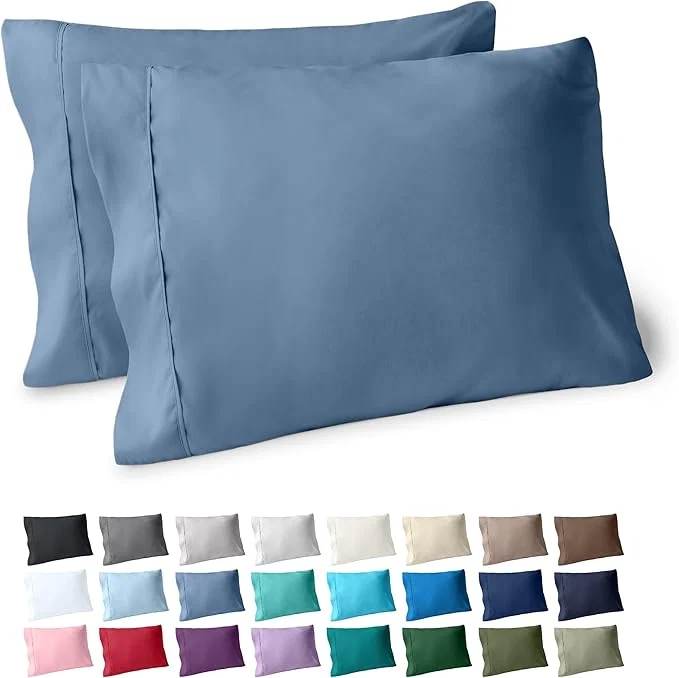 Refined Bare Home Microfiber Pillow Cases – Standard Queen Size Set of 2 – Cooling Pillowcases – Double Brushed – Coronet Blue Pillowcases 2 Pack – Easy Care Standard Pillowcase Set of 2 Coronet Blue Innovative