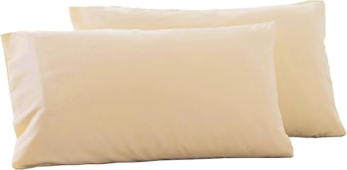 Proven Microfiber Queen Bed Pillowcases 2 Pack Super Soft Bed Pillow Covers Envelope Closure Wrinkle Fade and Stain Resistant 20×30 Light Beige Expertly Made