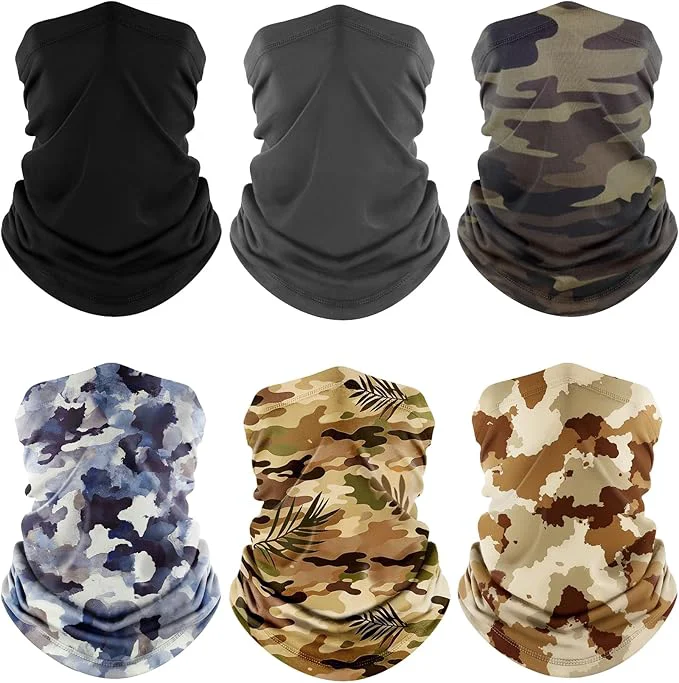 Easy-to-Use Fuinloth Neck Gaiter 6 Pack Cooling UV Protection Bandana Face Mask Gator Scarf Fine