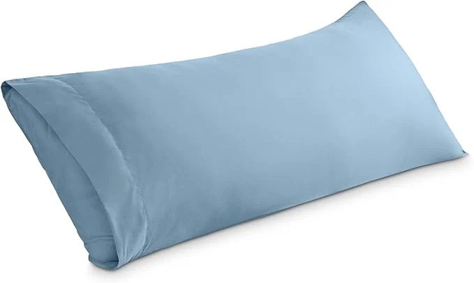 Modern Bare Home Microfiber Body Pillow Cover – Ultra Soft amp Cooling Body Pillow Case – Double Brushed – Envelope Closure – Easy Care 20 39 39 x54 39 39 Body Pillow Cover Light Blue Specialty