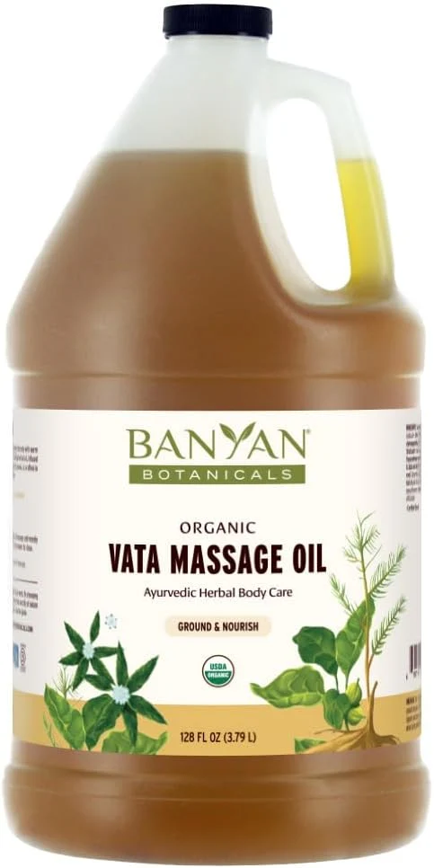 Genuine Banyan Botanicals Vata Massage Oil 128 oz High-Grade