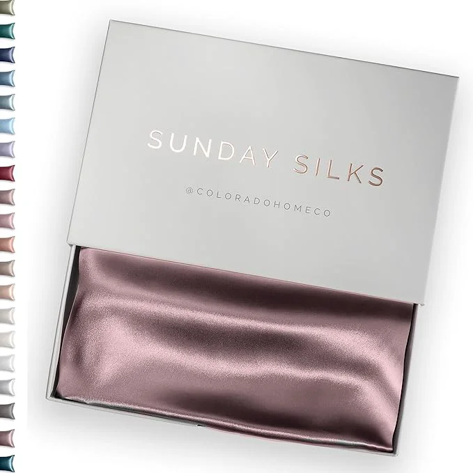 Consistent SUNDAYSILKS™ Mulberry Silk Pillowcase Silk Pillow Cases for Hair amp Skin Superior to Satin Pillowcase with Zipper Standard Queen King Sizes Anti-Wrinkle Cooling Non-Slip Silk Pillowcases Efficient