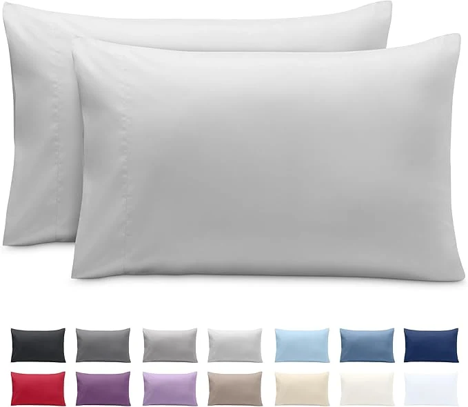 Original Bare Home Microfiber Pillow Cases – King 20×36 – Cooling Pillowcases – Double Brushed – Easy Care – Envelope Closure King Pillowcase Set of 2 Cloud Grey Practical