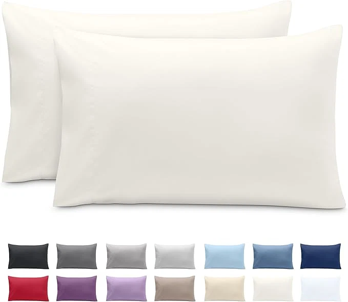 Detailed Bare Home Microfiber Pillow Cases – Standard Size Set of 2 – Cooling Pillowcases – Double Brushed – Easy Care – Envelope Closure Standard Pillowcase Set of 2 Cream Carefully Designed
