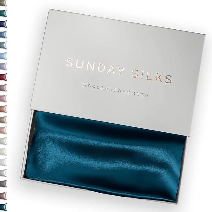 Sophisticated SUNDAYSILKS™ Mulberry Silk Pillowcase Silk Pillow Cases for Hair amp Skin Superior to Satin Pillowcase with Zipper Standard Queen King Sizes Anti-Wrinkle Cooling Non-Slip Silk Pillowcases Functional
