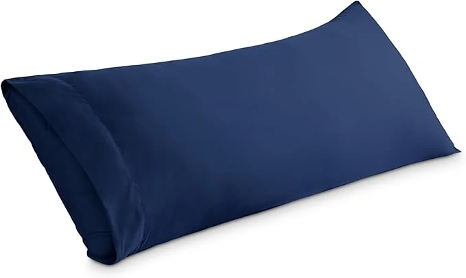 Optimized Bare Home Microfiber Body Pillow Cover – Ultra Soft amp Cooling – Double Brushed – Envelope Closure – Easy Care 20 39 39 x54 39 39 Body Pillow Cover Dark Blue Safe