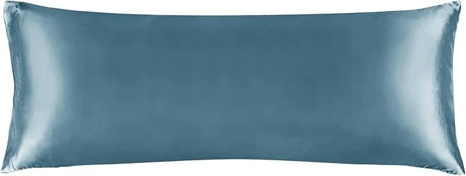 Quality BEDELITE Satin Body Pillow Cover Super Soft and Cooling Body Pillow Pillowcase for Hair and Skin Breathable Silky Full Long Pillowcase Cover 20 quot x54 quot Bluesteel Authentic