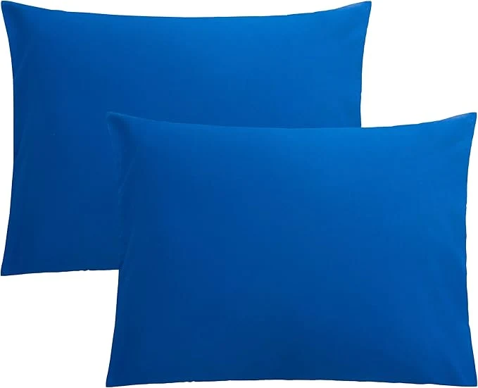 World-Class FLXXIE Pillow Cases Standard Size Soft Microfiber Pillow Covers with Envelope Closure Wrinkle Stain Resistant Pillowcases 2 Piece Set 20×26 Royal Blue Genuine