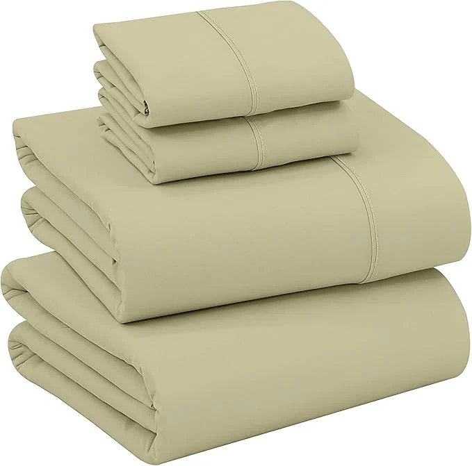 Unique RUVANTI Cotton Sheets – Queen Size Percale Bedding Cooling amp Breathable Durable with a Crisp Soft amp Comfortable Feel 16 quot Deep Pocket 4-Piece Set Sage Green Outstanding