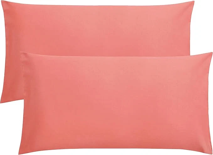 Lightweight FLXXIE King Pillow Cases Set of 2 Soft Microfiber Pillow Covers with Envelope Closure Wrinkle Fade and Stain Resistant Pillowcases 20×36 Coral Fashionable