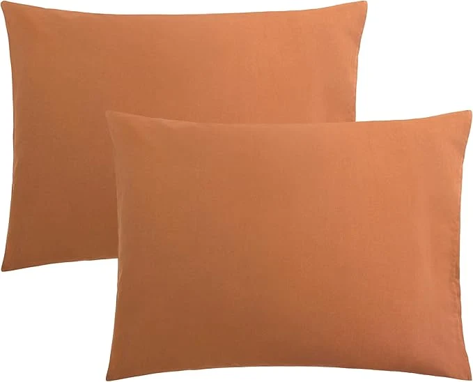 Powerful FLXXIE Pillow Cases Standard Size Soft Microfiber Pillow Covers with Envelope Closure Wrinkle Stain Resistant Pillowcases 2 Piece Set 20×26 Tan Exclusive