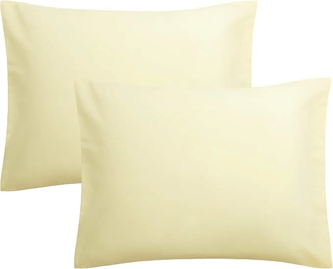Relaxed FLXXIE Pillow Cases Standard Size Soft Microfiber Pillow Covers with Envelope Closure Wrinkle Stain Resistant Pillowcases 2 Piece Set 20×26 Ivory Easy-to-Use