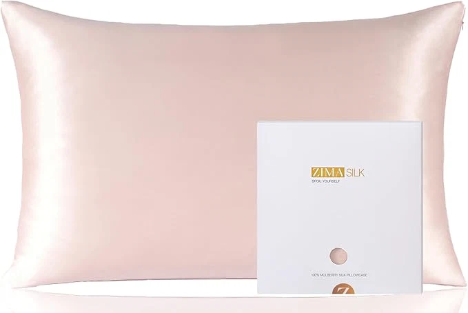 Sustainable ZIMASILK Pure Mulberry Silk Pillowcase for Hair and Skin Health Soft and Smooth Both Sides Premium Grade 6A Silk 600 Thread Count with Hidden Zipper 1pc Toddler 13 39 39 x18 39 39 Pink