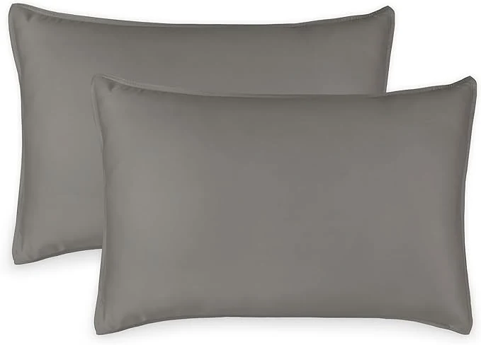 Durable Queen Pillowcases by Pure Bamboo Organic Viscose Derived from Bamboo Luxuriously Soft amp Cooling Double Stitching Envelope Closure 2 Queen Pillowcases Graphite Luxury