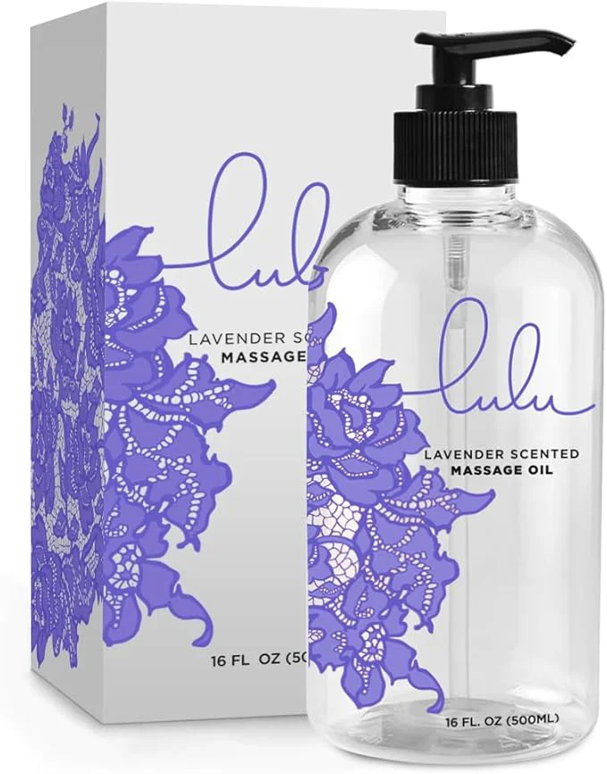 Powerful Lulu Lavender Massage Oil with Jojoba Lavendar Oils Nourishing Aromatic Long-Lasting