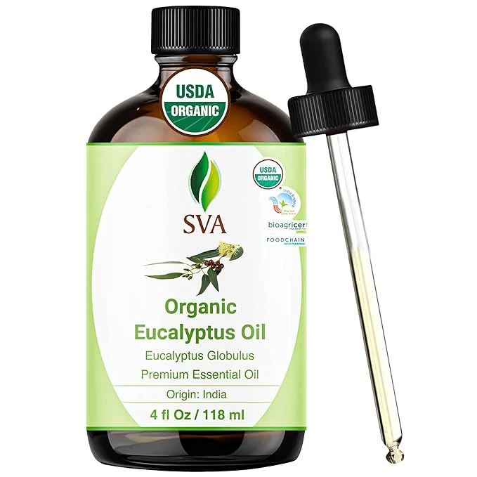 Advanced SVA Eucalyptus Essential Oil Organic – 4 Fl Oz – Natural Organic User-Friendly