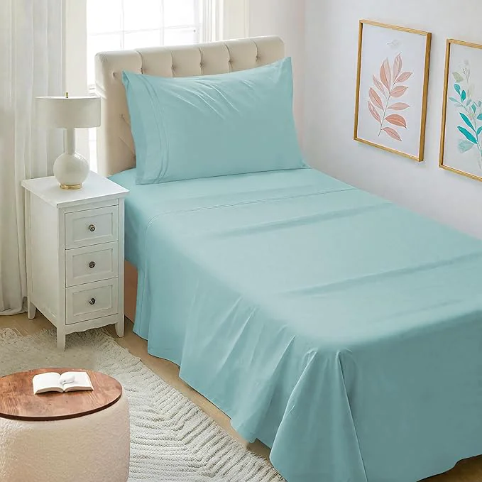 Certified Mejoroom Twin XL Sheet Set – Hotel Luxury Microfiber Sheet amp Pillowcase Sets Fits College Dorm Room Mattress – Soft Breathable Wrinkle amp Fade Resistant – 3 Piece Grayish Green Exceptional