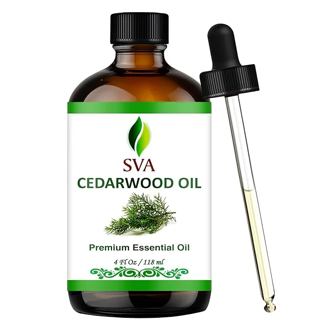 Organic SVA Cedarwood Essential Oil – 4 Fl Oz – Natural Cedar Juniperus Mexicana Original Design