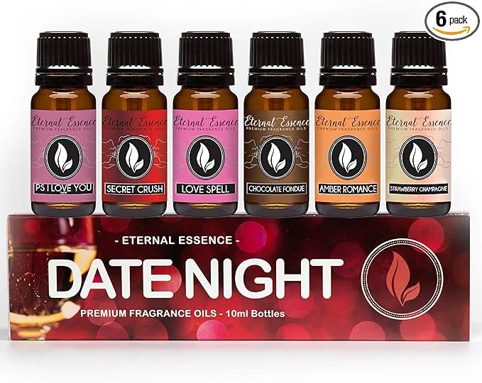 Top-Quality Eternal Essence Oils Date Night Set of 6 Premium Fragrance Oils Original