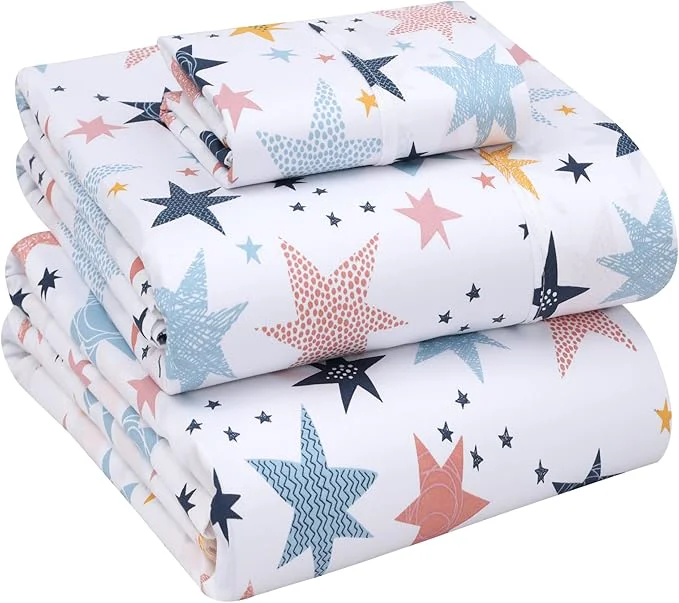 Innovative RUVANTI Cotton Sheets – Twin Size Percale Bedding Cooling amp Breathable Floral Design Durable with a Crisp Soft amp Comfortable Feel 16 quot Deep Pocket 3-Piece Set Fault Star Long-Lasting