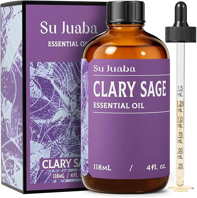 Carefully Designed SU JUABA Clary Sage Oil Essential Oil 4 Fl Oz Pure Natural Breathable